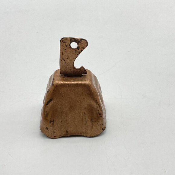 Vintage‎ MCM Brass Service Bell Handheld Call Bell Bar Pub Man Cave Decor Patina - Picture 2 of 10